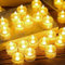 ITMNMNL Velas LED Sin Fuego - 35 Piezas Velas LED Efecto Llama, Velas con Pilas, Brillantes Velas a Pilas, Decoración Bodas, Fiestas (Amarillas Cálidas)