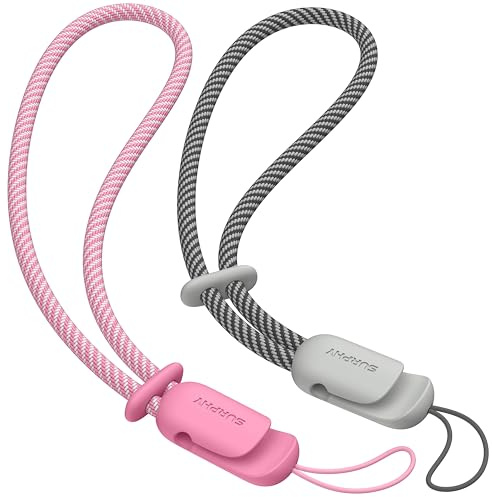 SURPHY 2 Stück Handykette Kurz Universal, Handschlaufe Handy Verstellbares | Handyband Schlüsselband Handyanhänger für Kopfhörer Handyhülle USB-Stick Kamera Schlüsselanhänger