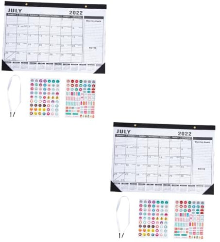 VILLCASE 2stücke Multi-funktionaler Wandkalender Englischer Monatskalender Für Büro Und Zuhause Abwischbar Und Praktisch Für Familienplanung