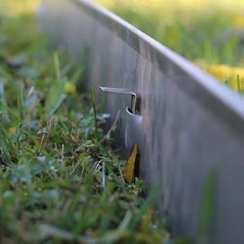 Bordura acciaio corten per aiuole CON PICCHETTO - confezione 10mt - H 10,16,20,25cm - sp. 1-2mm (H 20 CM C/PICC, SPESSORE 1MM)