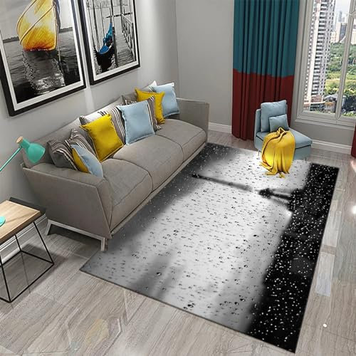 3D Printed Carpet Non Slip Area Rug,3D Water Drops On Glass Rugs Soft Flannel Floor Carpet Living Room Bedroom Throw Runner Rugs Low Profile Door Mats 100 X 200 Cm, Non-Shedding & Easy Care -2Z2H4X6L