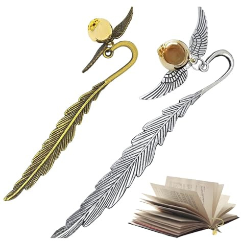 Magische Feder Lesezeichen Aus Metall Im Fantasy Design Mit Goldener Und Silberner Farbe Geschenk Für Leser Und Buchliebhaber Als Bezaubernde Mädchen Lesezeichen Fantasy Buch Lesezeiche
