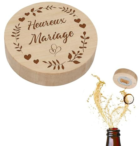 Heureux Mariage Décapsuleur,Cadeau Mariage,Cadeau Anniversaire Mariage,Cadeau Mariage Invité,Idee Cadeau Mariage,Cadeau Mariage Original,Idée Cadeau Anniversaire Mariage,Cadeau Anniversaire De Mariage