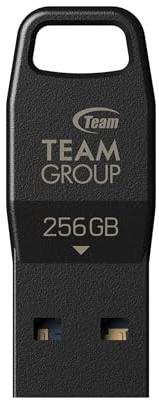TEAMGROUP Memoria USB 3.2 Gen 1 de 256 GB S5 (USB 3.1/3.0) hasta 140 MB/s, memoria de almacenamiento de datos externa compatible con computadora/portátil/escritorio/PC, tipo A, tecnología COB, agujero