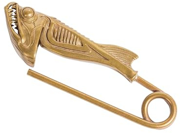 WOOTRON Key Partner-pure Copper Fish Head Pin Vintage Keychain Bag Accessories