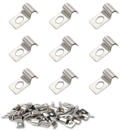 eupdd 60 Pezzi U-Fascette Stringitubo Acciaio Inox Ø6mm: Cavallotti per Tubi Tondi M6, per il Fissaggio di Cavi, Tubi, Tubo Pvc, Clip Fermacavi in Acciaio, Collari per Tubi