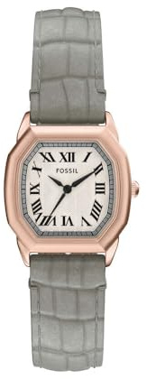 Fossil Harlow Uhr für Damen, Quarz-Dreizeigerwerk mit Edelstahl- oder Lederarmband