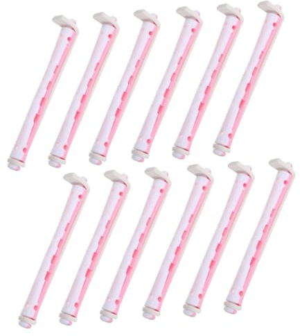 DECOMELODY 24pcs Hair Perm Rods and Plastic Curling Rollers Set Portable Wave Twisting Stick Kit for Women’s Short and Medium Hair for Salon and Home Styling
