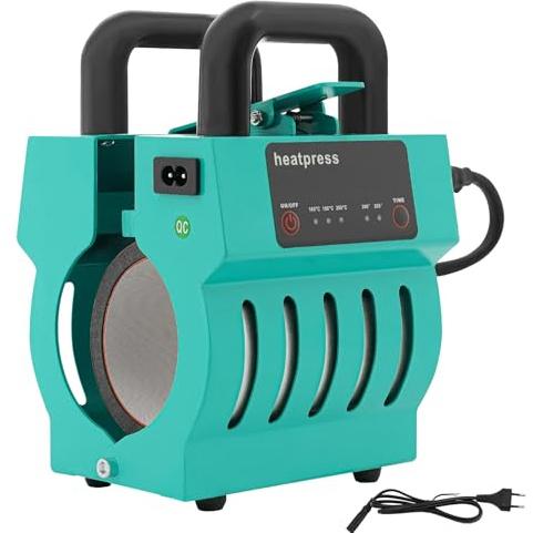 Futchoy Tassenpresse Sublimationspresse für 10-11oz Becher - Tasse Transferpresse mit 3 Temperatur & 2 Timer 350W Hitzepresse Mug Presse für Geschenke Keramiktassen, Glastassen Metalltassen Blau
