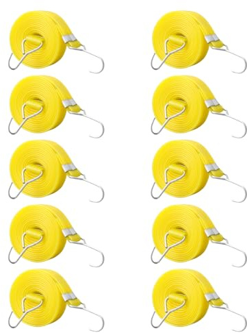 Xanorrg 10 Lotti Multiuso Cavo Ancoraggio Tipo Pesante Elastici Cavo Elastico per Esterni per Portabici da Campeggio Pattumiera Che Fissa La Cinghia Elastica Larga