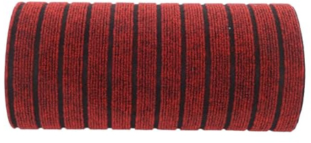 BUGUUYO Rouleau de dalles de moquette antidérapantes - Grandes dalles autocollantes - Revêtement de sol à faire soi-même pour cuisine, escaliers, salon, chambre - 40 x 300 cm (noir et rouge)