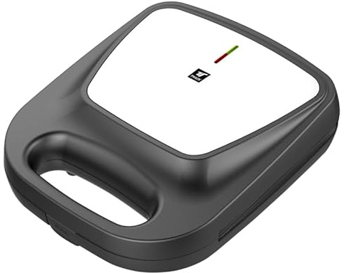 Sandwichera 3 en 1 – Grill, Gofrera y Sandwichera | 1400W | Placas Antiadherentes Intercambiables | Control Automático de Temperatura | Color Negro, Almacenamiento Vertical, MS1401