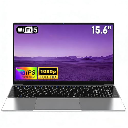 NAIKLULU 15,6 Pulgadas Ordenador Portátil Procesador 4425Y, 16GB RAM 256GB SSD Laptop 2026 Pc Portátil, FHD 1920x1080P, Batería 5000mAh, Ranura para Tarjeta TF
