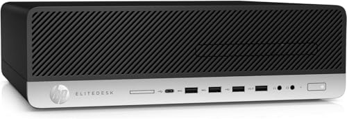 HP EliteDesk 800 G5 SFF Desktop PC Intel Core i5-8500T, 16 GB RAM, 256 GB SSD, WiFi, Bluetooth, tastiera QWERTY, Windows 11 Pro (ricondizionato)