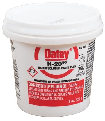 Oatey 30132 H205 Water Soluble Paste Flux, 8 oz., Yellow