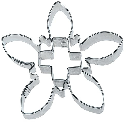 Staedter, diseño de Edelweiss con Cruz Cortador de Galletas, Color Plateado