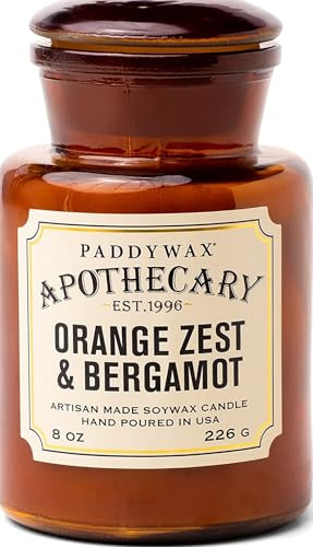Paddywax Apothecary Collection, Jar Kerze, Meersalz/salbei, 237 ml, Orange Zest & Bergamot, 8-ounce