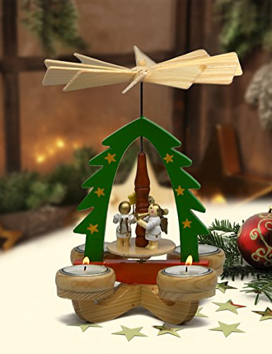 Piramide di legno-decorazione natalizia verde