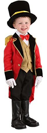 Fun Costumes Toddler Ringmaster Costume | Circus Ensemble With Polyester And Rayon Twill Materials, Tailcoat Uniform Outfit 2T