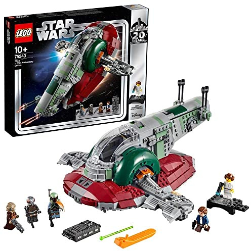 LEGO - Star Wars Esclavo I Edición 20 Aniversario, Juguete de Construcción de Nave Espacial de Boba Fett de la Guerra de las Galaxias, Incluye Minifigura de la Princesa Leia (75243)