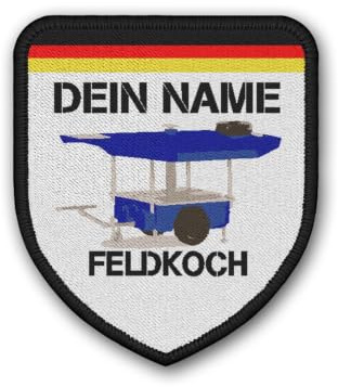 Patch Feldkoch Namen Hilfswerk Technik personalisiert Koch Küchenbulle #32078