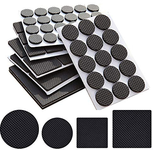 Youery Cuscinetti per piedi mobili antiscivolo leggeri 156 pezzi,Tappetini antiscivolo per tavoli e sedie,protezioni per pavimenti per mobili Keep in Place
