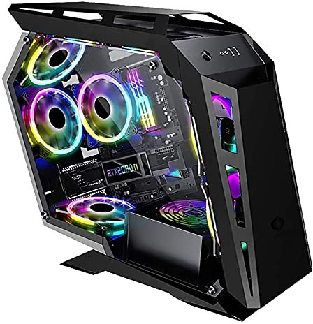 BBNB ATX Gaming Case - Micro ATX Custodia per PC/Cassa del Computer ATX- Mid Tower -Temped Glass - Ventola E Supporto per Raffreddamento Ad Acqua (Color : Black)