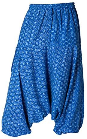 PANASIAM Pantalones Aladin 'geometrix', con patrones tradicionales japoneses, producidos de manera justa en pequeñas empresas familiares, XL