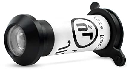 Bwintech 1 Pcs UL Listed Fire Proof Door viewer,Solid Brass 180 Degree,12mm Diameter 35-60mm Length, Black Finishing,with viewer Cover