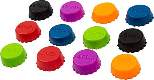 BlueFox I 120 stycken kronkorkar av silikon, ölsaver, ölflaskor, lock, flasklock, insektsskydd, flasklock, vin- och juiceflaska, förslutning, ölsavlock, proppar, färg: färgglad
