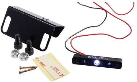 2EXTREME LED Nummernschildbeleuchtung - 12V, 44x12mm, Weißes LED-Licht, 61cm Kabel, Universal für Roller, Motorrad & Moped, Auto - Robustes Kunststoffgehäuse in Schwarz