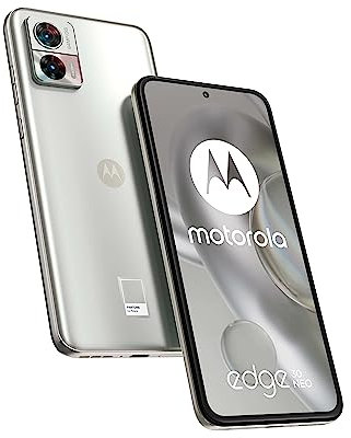 Motorola edge 30 Neo (8/256 GB, Display 6.3 120Hz pOLED FHD+, 5G, Doppia fotocamera 64MP, Qualcomm Snapdragon 695, batteria 4020 mAh 68W, Dual SIM, Android 12, Cover Inclusa), Ice Palace