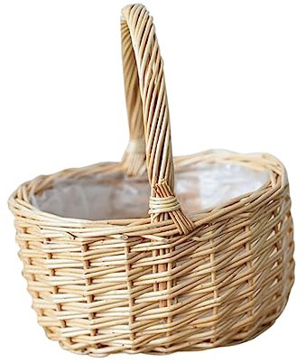 jojofuny Garden Flower Basket Handwoven Basket Decor Desktop Decoration for Photos