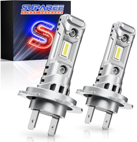 SUPAREE Ampoule H7 LED Lampe LED H7 Voiture Canbus H7 LED 6500k Blanc Hi/Lo Beam 12V 80W 24000LM 600% Lumineux 1:1 Mini Design Plug n Play 2Pcs
