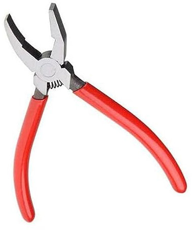 Amagogo Glasschneidewerkzeug, Schlüsselanhängerzange, Metall, professionelle Glaslaufzange, Glasbrechzange für Fliesen, Hardware-Installation, dickes Glas, 6 Zoll