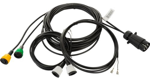 Faisceau Électrique Remorque 4,7 m – Prise 7 Broches, 2 Connecteurs AJ.BA 5 PIN + 2 PIN, Câble Étanche pour Feux Arrière et Feux de Gabarit