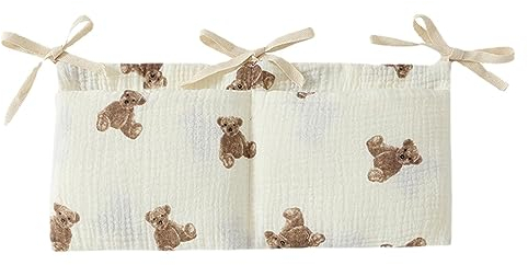 Povanjer Baby-Organizer, 2 Taschen, multifunktionale Wickeltasche, Nachttisch-Caddy für Wickeltisch und Babybett, Kinderzimmer-Organisation und Windelaufbewahrung