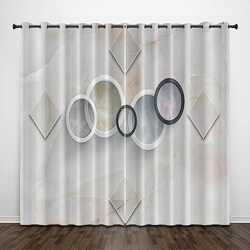 Verdunkelungsvorhänge Kräuselband Kreisförmige Geometrie 2 X 140 X 250 Cm Set Kindergardinen Mädchen Verdunkelungsvorhänge Mit Ösen Blickdichter Kinderzimmer Schlafzimmer Vorhang -8H4Z9G7R5L8U6R7D5S7W