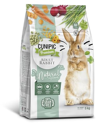Alimento Premium Pienso para Conejos Adultos Cunipic Nuevo - Ingredientes Naturales, minerales, vitaminas, ácidos grasos Omega 3 (5 kg)
