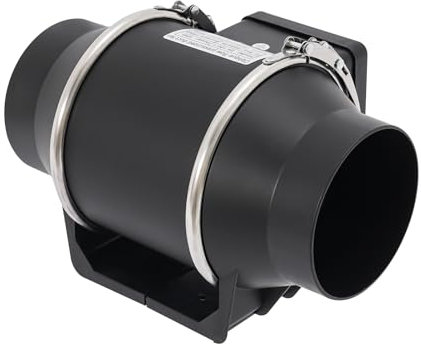 WINPANG Kanalventilator, Kanalabzugsventilator Motorabzugsventilator 2600 U/min 220m³/h Abnehmbar Geräuschloser Abzugsventilator Lüftungsabzugsventilator Schwarz Geeignet für Küchen Bäder Keller