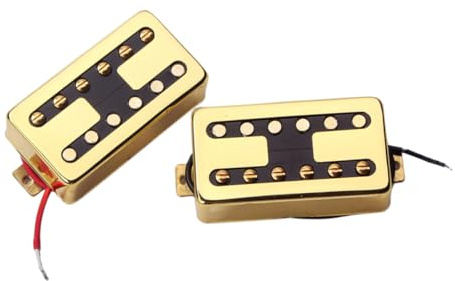JOINPAYA Goldene Humbucker Gitarrentonabnehmer Doppelspule Gitarre Langlebig Präzise Verarbeitung Geeignet Für Elektrische Gitarren Geräuschunterdrückend Durch Wachsverguss