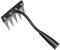HGZLQKD Metal Garden Weeding Rake, Handbook Unklinfeiter, Manual Steel Scarifier Lawn Soil Rakes, Puller Tool, Resistant Work Saving Remover Claw for Back Yard Loosen Seeding Picnic, 5 Tines