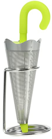 ABOOFAN Umbrella Shape Tea Infuser Convenient Stainless Steel Loose Tea Strainer with Silicone Lid Fine Mesh Filters