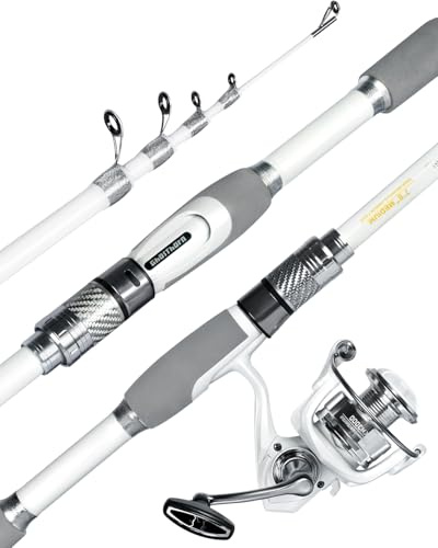 Ghosthorn Fishing Rod and Reel Combo Carbon Fiber Telescopic Fishing Pole Carrier Bag Portable Kit Saltwater Freshwater (Rod and Reel only, 2.1m 7ft)