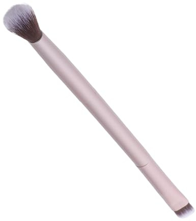 MOTHNUR Brocha de Maquillaje para Mujer Doble Punta de Aluminio y Fibra, Fácil de Sostener para Sombras de Ojos y Cejas en Rutina Diaria