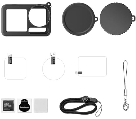 Silicone Protective Cover For Action 5pro Camera With Anti Scratch Lens Cover And Wrist Strap Accessories Silicone Protective Case For Cameras