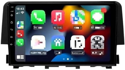 Sistema de navegación para automóviles Estéreo para Coche para Honda para Civic con Android 12, CarPlay, GPS, Wi-Fi y 2 GB de Almacenamiento + 32