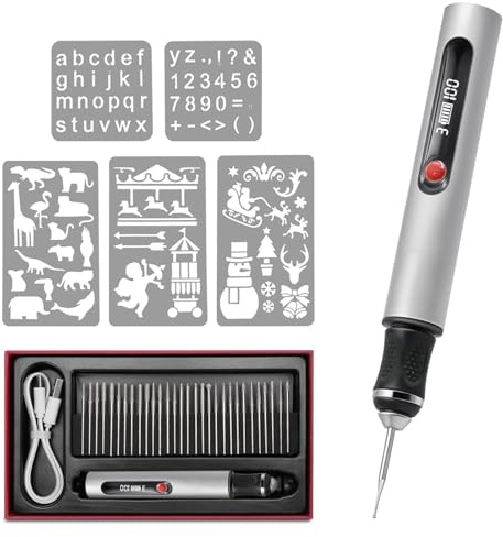 Kabelloser Elektrischer Gravierstift,Gravur Stift Inklusive 30 Bits，3 Einstellbare Stufen Gravur Gerät,Tragbares Design,Gravieren Sie Über 50 Oberflächen, Für Glas, Holz, Stein, Keramik, Schmuck