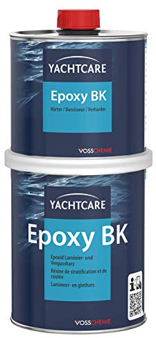 Yachtcare n.a. Epoxid-Harz Epoxy BK 1kg-Epoxidharz Set zum Laminieren und Vergießen, Transparent