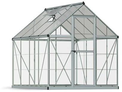 Palram Hybrid Gewächshaus, Silber, 247x185x208 cm